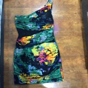 Rampage flora/mesh dress .